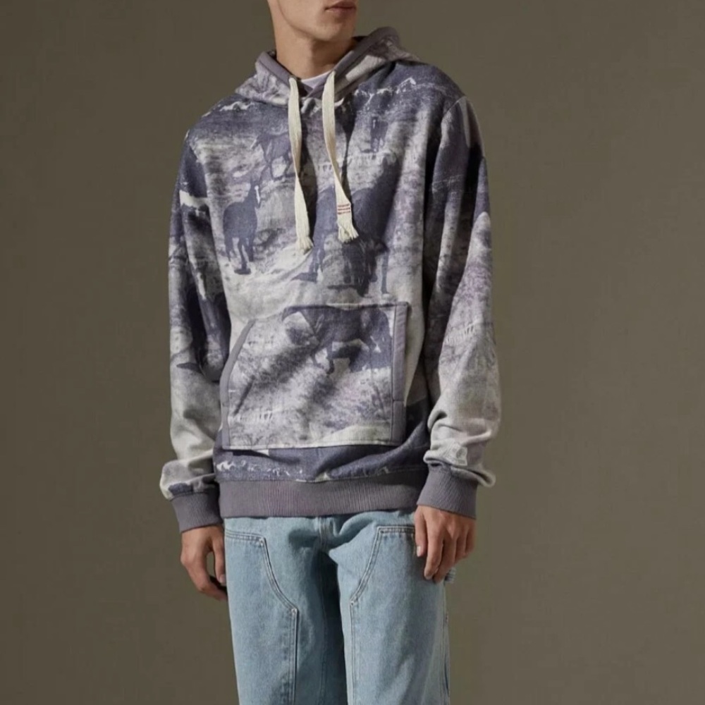 Urban Outfitters BDG Southwestern‎ Horse Print Hoodie Sweatshirt Medium